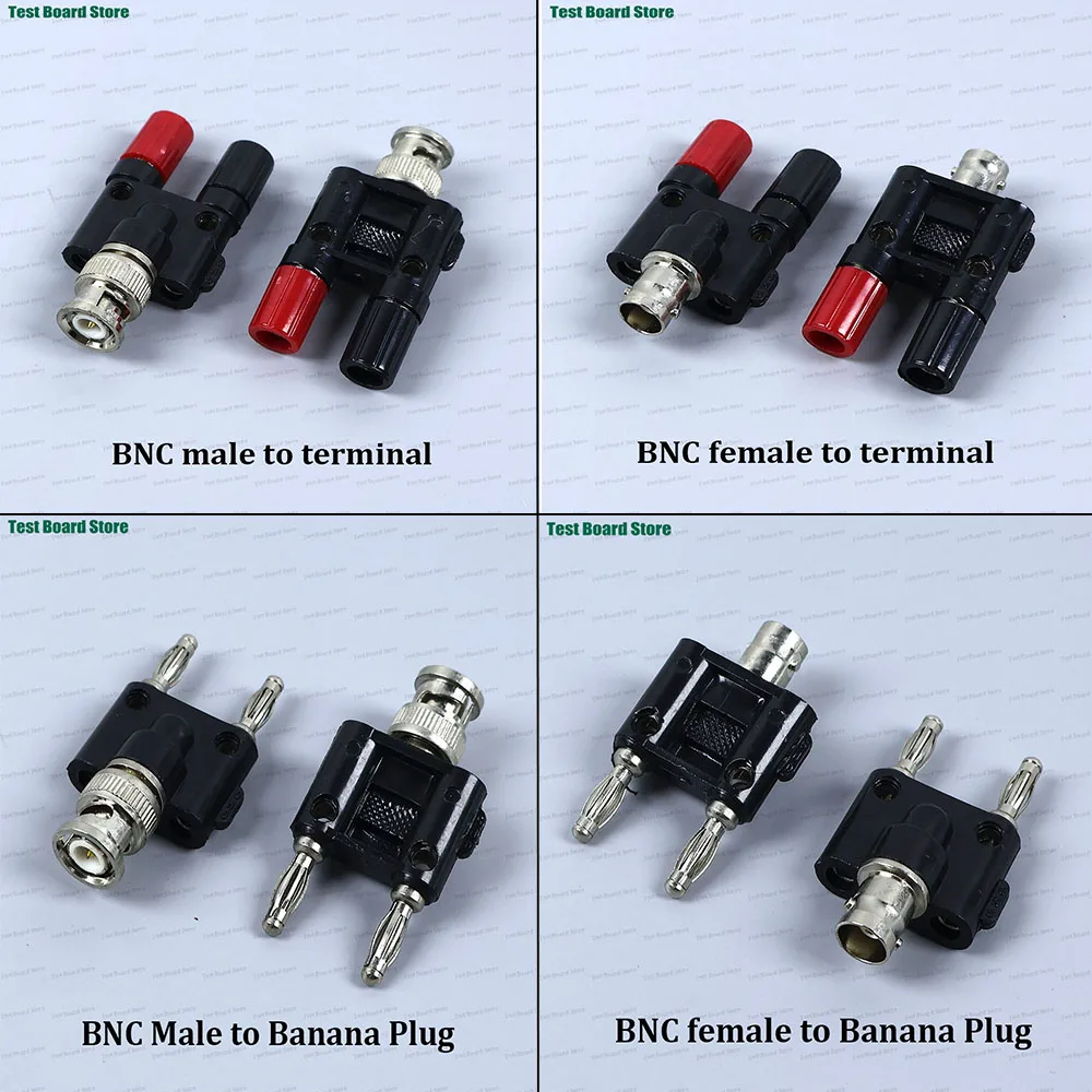 BNC Male Female Plug to 4mm Dual Banana Female Jack Socket Binding Post RF Coax Coaxial Connector Adapter Splitter
BNC Male Female Plug to 4mm Dual Banana Female Jack Socket Binding Post RF Coax Coaxial Connector Adapter Splitter