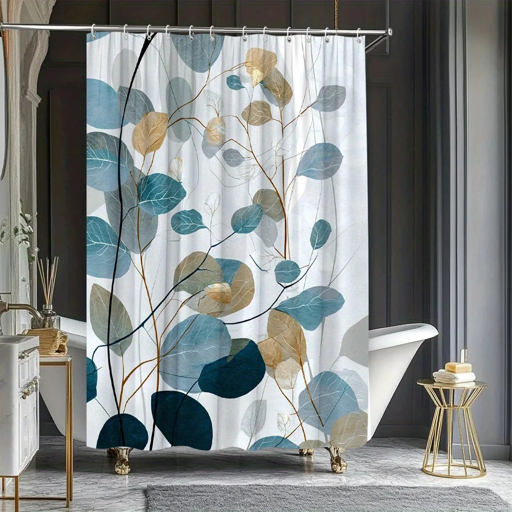 Eucalyptus Leaf Illustration Shower Curtain 1pc with 12 Hooks for Bathroom Home Decor Polyester 2D Flat Print 70.8x70.8 Inch
Eucalyptus Leaf Illustration Shower Curtain 1pc with 12 Hooks for Bathroom Home Decor Polyester 2D Flat Print 70.8x70.8 Inch