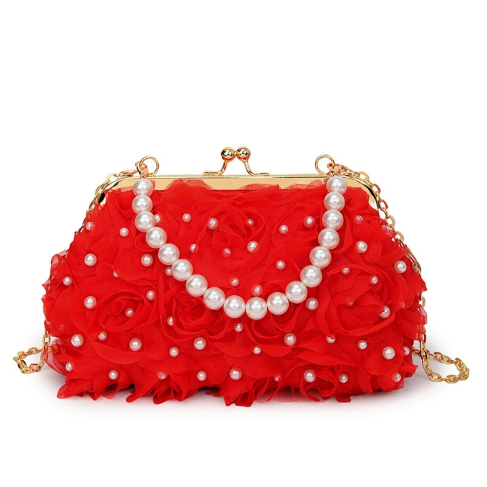 Red Bag Flower Handbag Wedding Bride Use Shoulder Bag Girl Flower Shell Bag Small Pearl Chain Crossbody Bag Different Color Bag
Red Bag Flower Handbag Wedding Bride Use Shoulder Bag Girl Flower Shell Bag Small Pearl Chain Crossbody Bag Different Color Bag