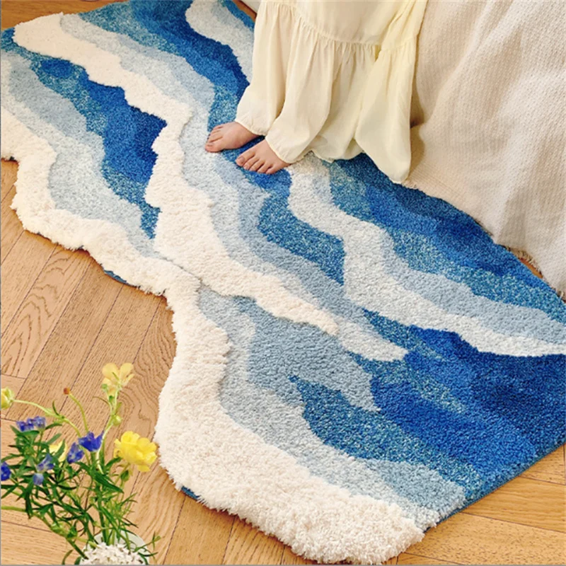 50x120cm Ocean Wave Soft Plush Runner Rug Blue White Gradient Tufted Floor Mat for Bedroom Living Room Home Decor
50x120cm Ocean Wave Soft Plush Runner Rug Blue White Gradient Tufted Floor Mat for Bedroom Living Room Home Decor