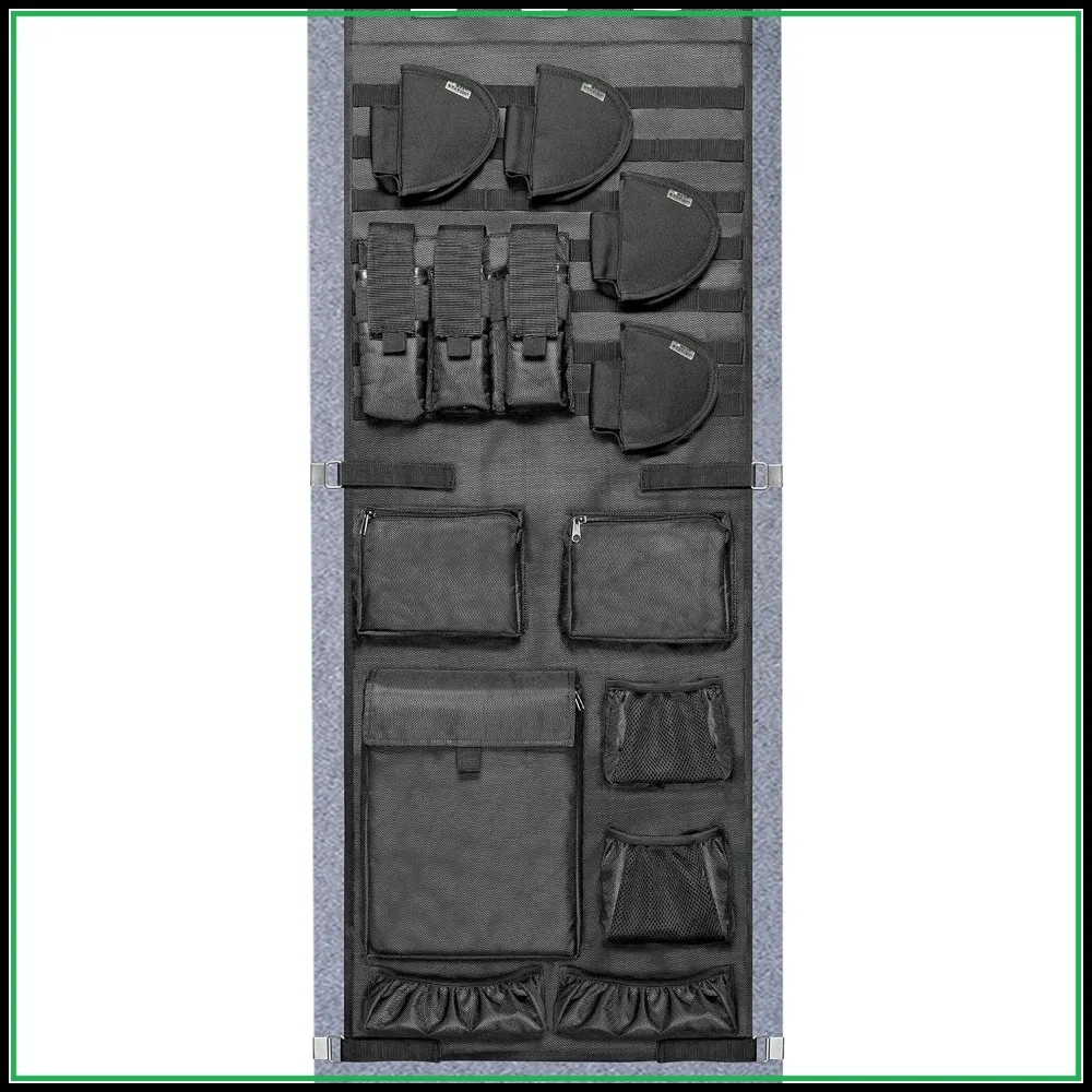 Molle Gun Safe Door Panel Organizer with Pistol Holder & Mag Pouch, Fit 18.5-25in Wide Doors, Heavy Duty Storage (18x46.5in)
Molle Gun Safe Door Panel Organizer with Pistol Holder & Mag Pouch, Fit 18.5-25in Wide Doors, Heavy Duty Storage (18x46.5in)