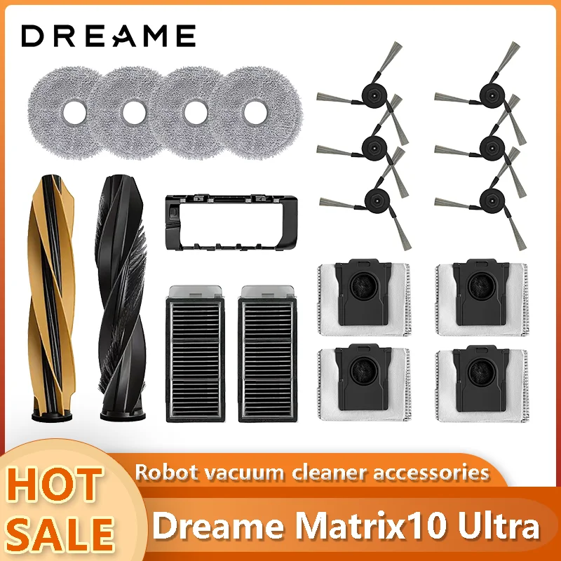 Dreame Matrix10 Ultra Robot Vacuum Cleaner Replacement Accessories Main Side Brush Hepa Filter Mop Cloth Dust Bag Parts Spare
Dreame Matrix10 Ultra Robot Vacuum Cleaner Replacement Accessories Main Side Brush Hepa Filter Mop Cloth Dust Bag Parts Spare