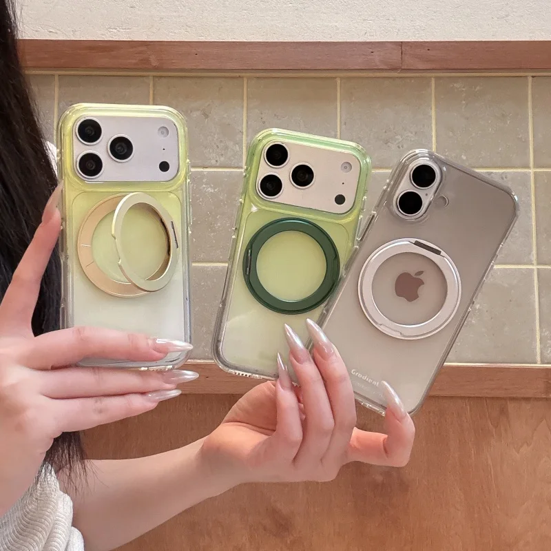 Fashion Clear Gradient Color Green Phone Case For iPhone 17 Pro 16 15 Pro Max Cover with Rotation Stand Shockproof Cute Cases Fu
Fashion Clear Gradient Color Green Phone Case For iPhone 17 Pro 16 15 Pro Max Cover with Rotation Stand Shockproof Cute Cases Fu