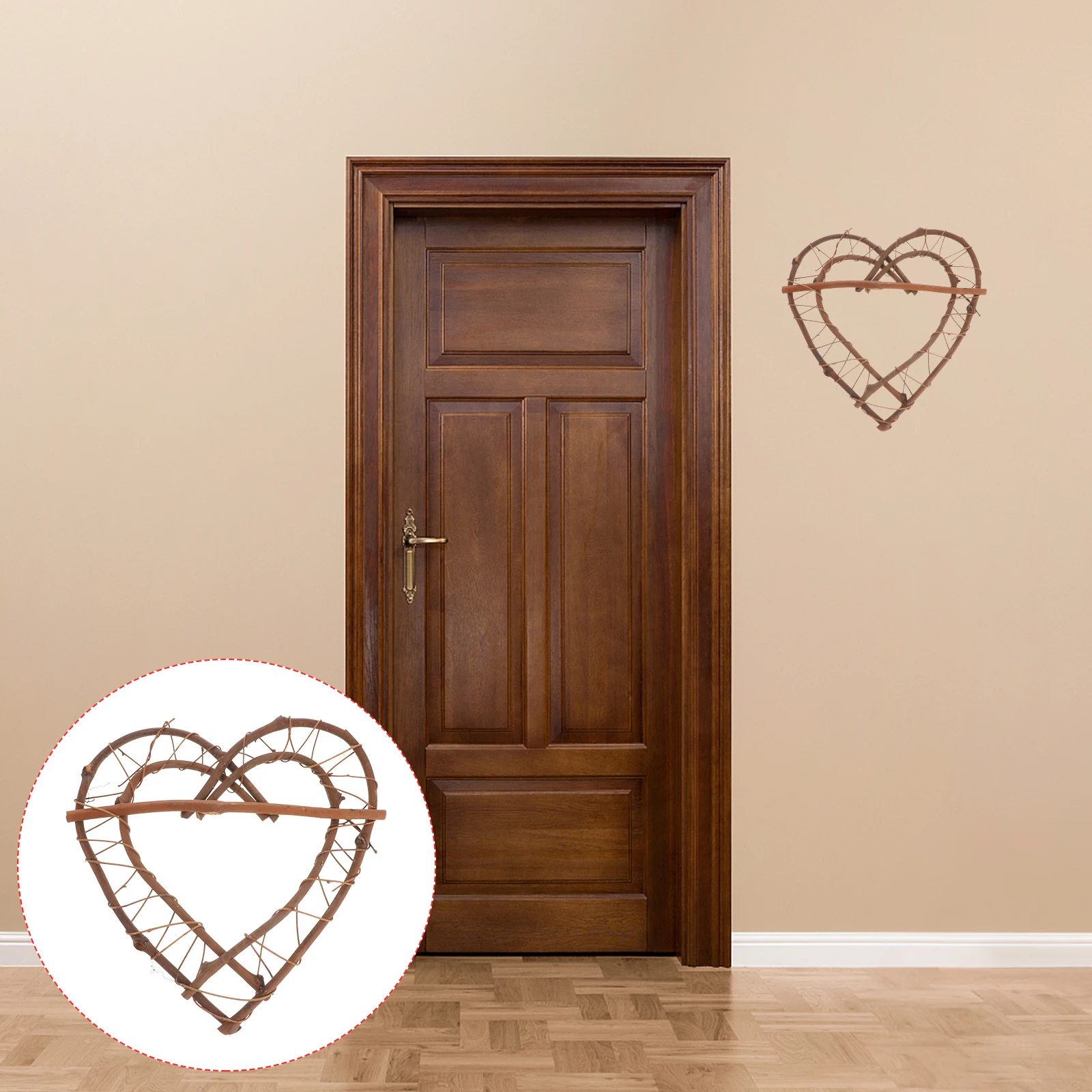 26cm Garland Christmas Outdoor Wreath Artificial Prop Wooden Home Creative Heart Decoration Party Props Creative
26cm Garland Christmas Outdoor Wreath Artificial Prop Wooden Home Creative Heart Decoration Party Props Creative