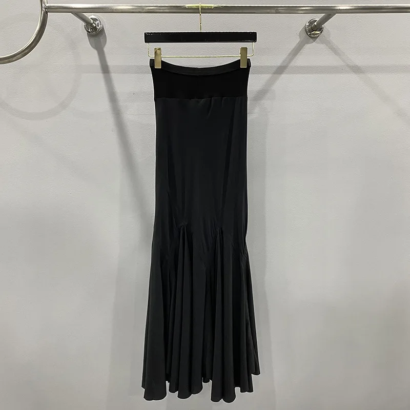 Skirt For Women 2024 New Spring/Summer Black Slim Fit Mermaid Hem Dress High Street Style Casual Fashion Designer Brand
Skirt For Women 2024 New Spring/Summer Black Slim Fit Mermaid Hem Dress High Street Style Casual Fashion Designer Brand