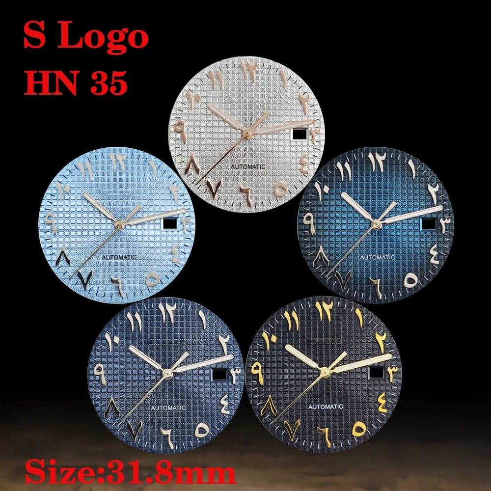NH35 brand new 31.8mm Arabic oak S logo dial, high-quality watch modification accessories, suitable for NH35/NH36/4R movements
NH35 brand new 31.8mm Arabic oak S logo dial, high-quality watch modification accessories, suitable for NH35/NH36/4R movements