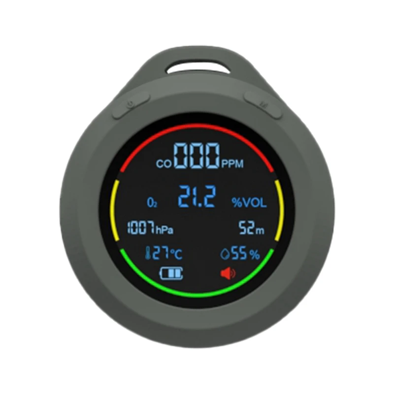 6 In 1 Air Quality Detector For CO O2 Temperature Humidity Atmospheric Pressure Altitude, Monitor For Indoor And Travel
6 In 1 Air Quality Detector For CO O2 Temperature Humidity Atmospheric Pressure Altitude, Monitor For Indoor And Travel