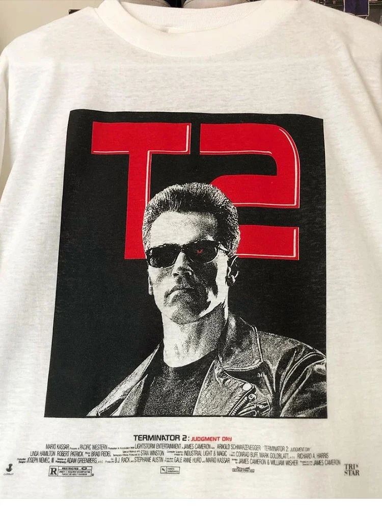 2025 New Cotton Terminator 2 Arnold Schwarzenegger Fashion Brand Short-sleeved T-shirt for Men, Vintage Half-sleeve for Men
2025 New Cotton Terminator 2 Arnold Schwarzenegger Fashion Brand Short-sleeved T-shirt for Men, Vintage Half-sleeve for Men
