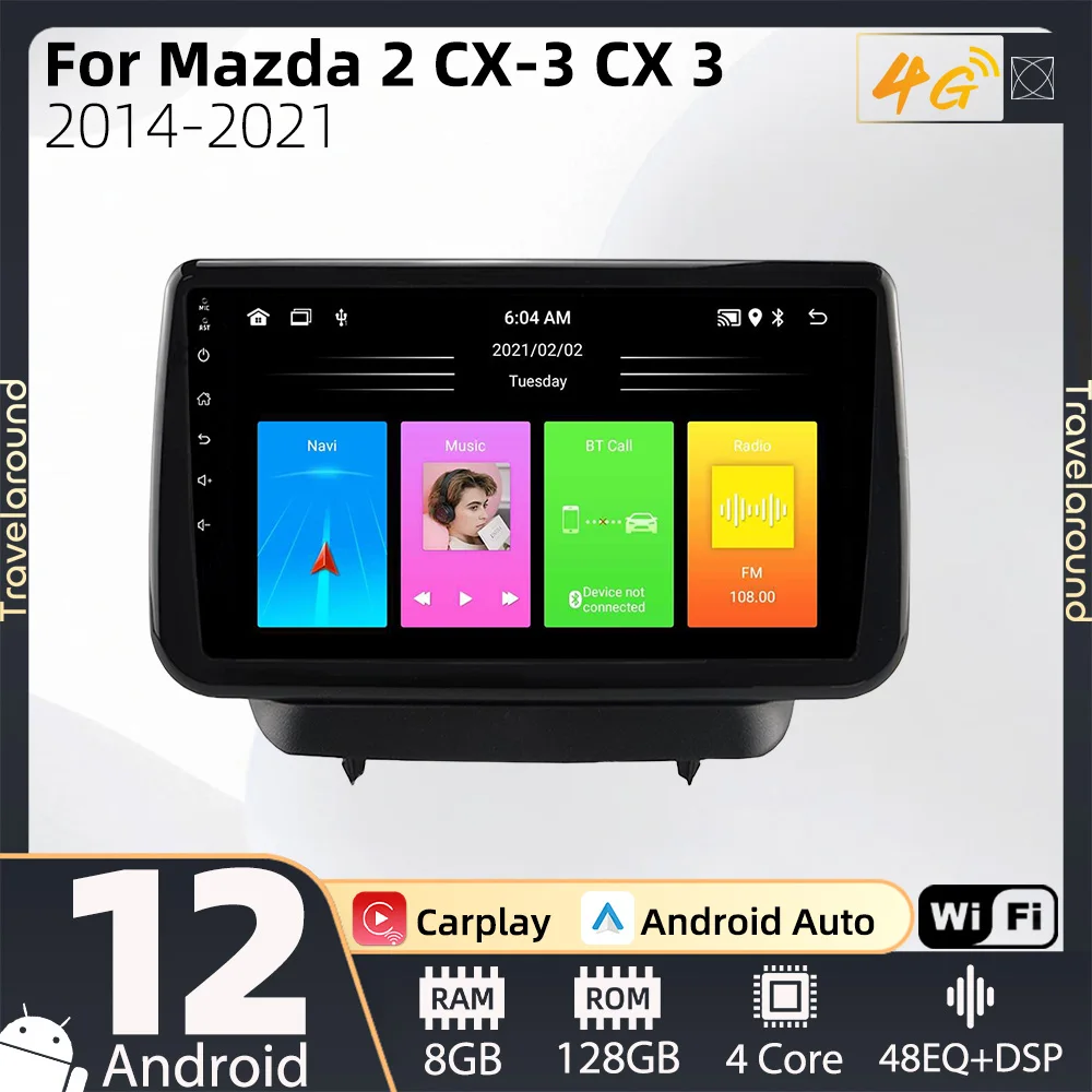 Car Radio for Mazda 2 CX-3 CX 3 2014 - 2021 2 Din Android Car Stereo GPS WIFI Navigation Multimedia Player Head Unit Autoradio
Car Radio for Mazda 2 CX-3 CX 3 2014 - 2021 2 Din Android Car Stereo GPS WIFI Navigation Multimedia Player Head Unit Autoradio