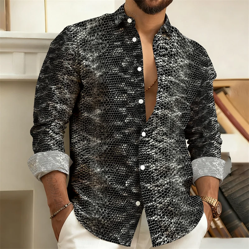 2026 New Men's Shirt: Snake-Print Long-Sleeve Shirt Stylish Slim-Fit Turn-Down Collar Shirt, Streetwear Trend, Hawaiian Style
2026 New Men's Shirt: Snake-Print Long-Sleeve Shirt Stylish Slim-Fit Turn-Down Collar Shirt, Streetwear Trend, Hawaiian Style