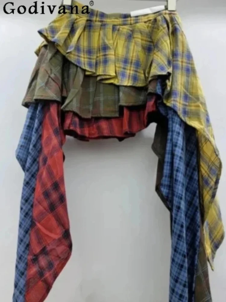 Spring Summer Retro High Waist Irregular Plaid Fashion Skirt Chic A-line Sexy Y2k Versatile Age-reducing Street Short Skirts
Spring Summer Retro High Waist Irregular Plaid Fashion Skirt Chic A-line Sexy Y2k Versatile Age-reducing Street Short Skirts