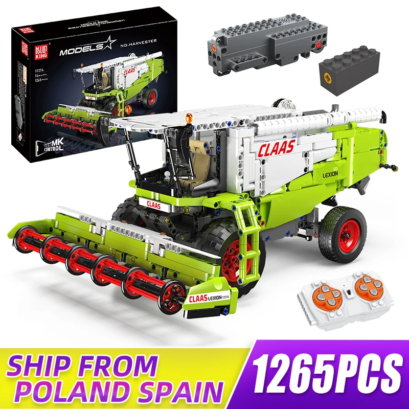 MOULD KING 17014 техническая серия, модель комбайна с дистанционным управлением, строительные блоки, фермерский автомобиль, игрушки для мальчиков
MOULD KING 17014 техническая серия, модель комбайна с дистанционным управлением, строительные блоки, фермерский автомобиль, игрушки для мальчиков