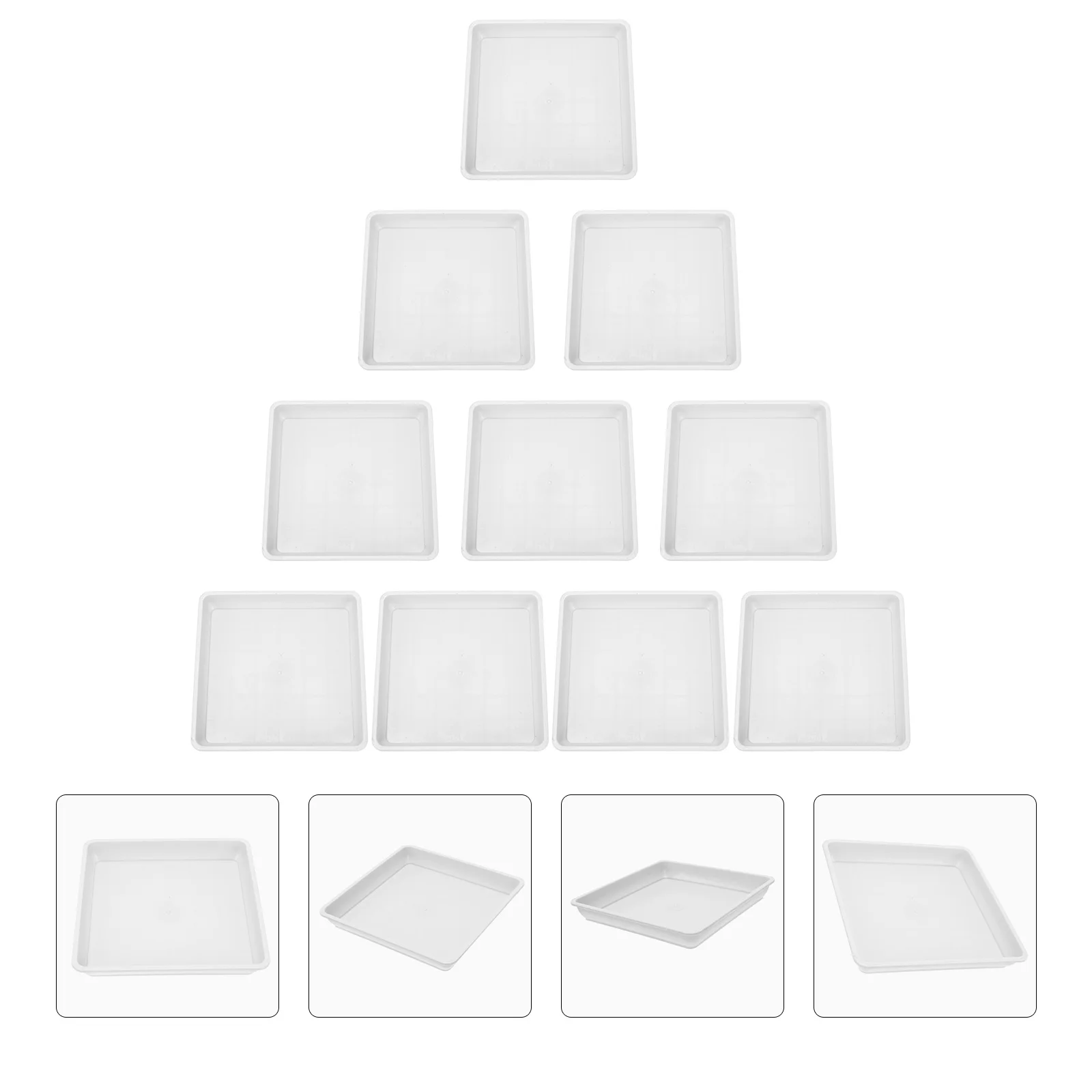 10pcs Square Plant Trays Durable Waterproof Flowerpot Bases For Garden Balcony Bonsai Gardening Supplies
10pcs Square Plant Trays Durable Waterproof Flowerpot Bases For Garden Balcony Bonsai Gardening Supplies