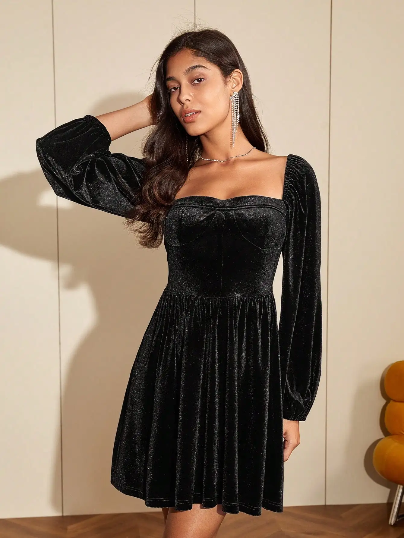 AEL Lady Black dress autumn women 2024 new waist slimming temperament niche design sense pleated A-line skirt
AEL Lady Black dress autumn women 2024 new waist slimming temperament niche design sense pleated A-line skirt