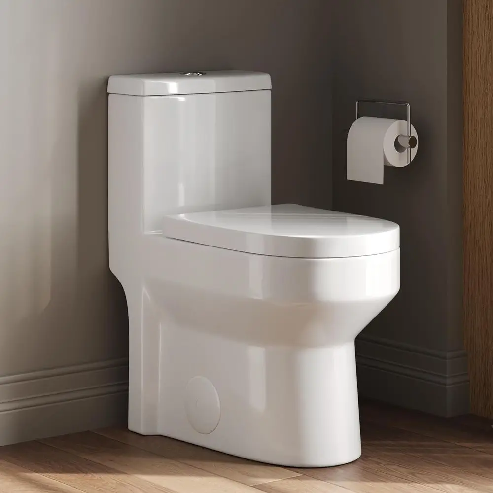Compact Toilet with Comortable Seat Height ern Stand Toilet or Small Bathroom Dual lush 1.1/1.6 GP Powerul & Quiet 12'' Rough-In
Compact Toilet with Comortable Seat Height ern Stand Toilet or Small Bathroom Dual lush 1.1/1.6 GP Powerul & Quiet 12'' Rough-In