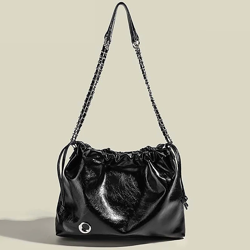 Большая вместительная сумка-тоут, плиссированная сумка на цепочке, черная сумка на плечо, модная женская сумка подмышками, повседневная сумка через плечо
Большая вместительная сумка-тоут, плиссированная сумка на цепочке, черная сумка на плечо, модная женская сумка подмышками, повседневная сумка через плечо