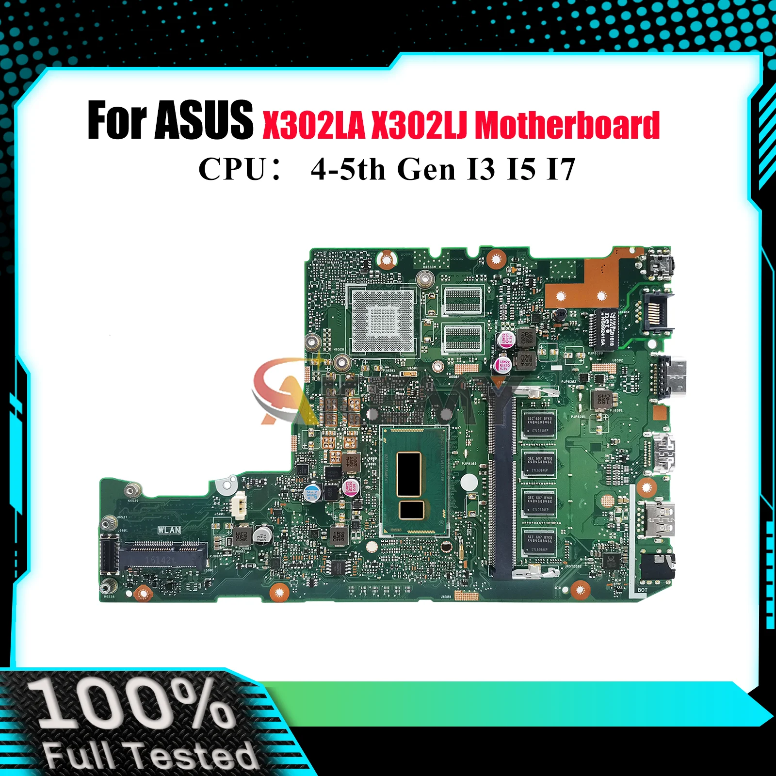 X302LA Laptop Motherboard For ASUS VivoBook X302LA X302L X302LJ Notebook Mainboard With I3 I5 I7 CPU 100% tests OK fast shipping
X302LA Laptop Motherboard For ASUS VivoBook X302LA X302L X302LJ Notebook Mainboard With I3 I5 I7 CPU 100% tests OK fast shipping