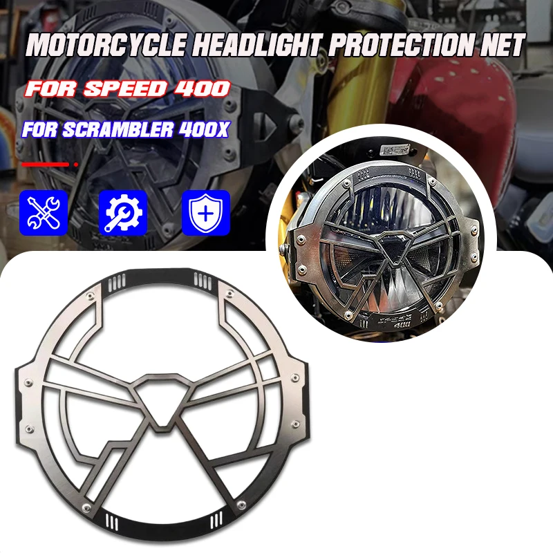 For Scrambler 400X 400 X Speed 400 Speed400 2024- New Motocycle Accessorie Headlight Protection Cover Guard Grille Protector Kit
For Scrambler 400X 400 X Speed 400 Speed400 2024- New Motocycle Accessorie Headlight Protection Cover Guard Grille Protector Kit
