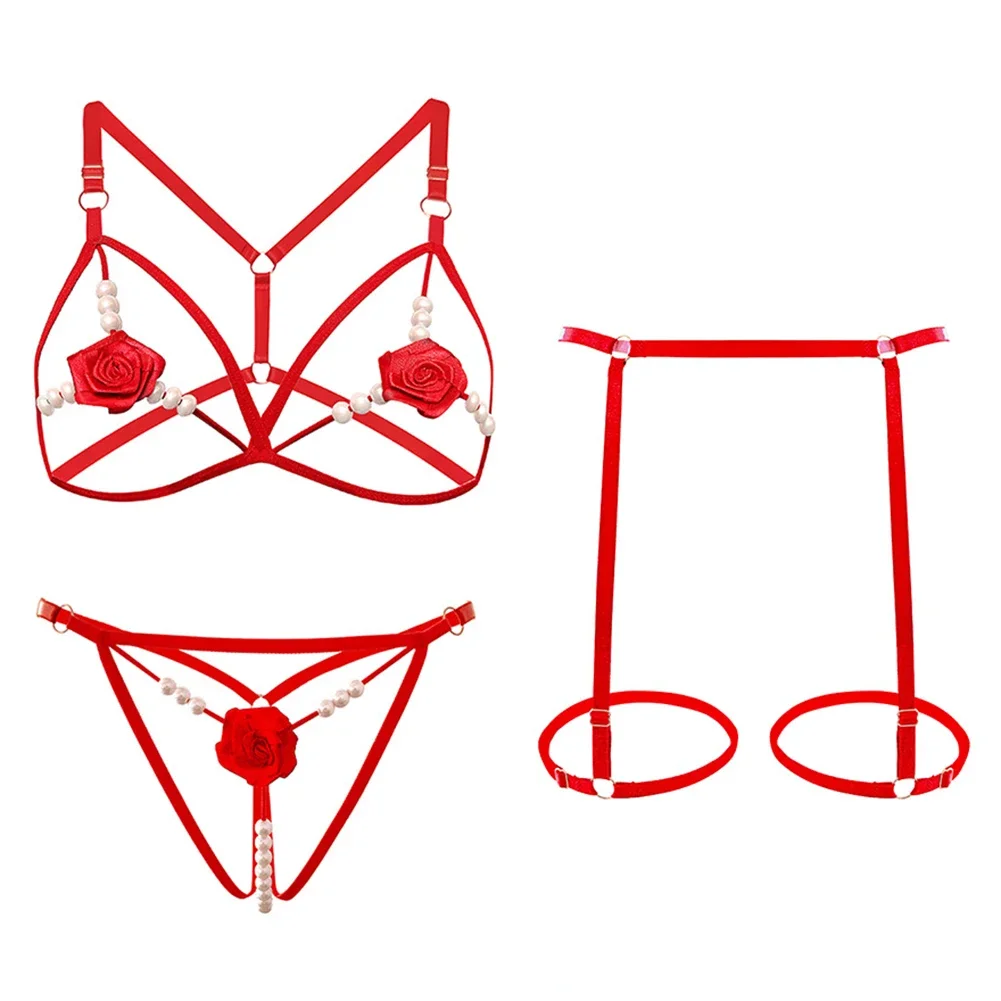 Sleepwear Women Bra Sets Sexy Garter Lace Lingerie Nightgown Nightwear Rose Strap Three Point Style Tights Female
Sleepwear Women Bra Sets Sexy Garter Lace Lingerie Nightgown Nightwear Rose Strap Three Point Style Tights Female