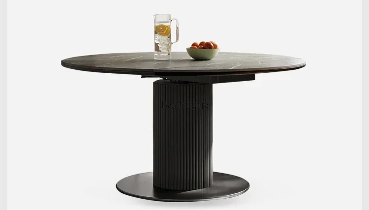 FG28Italian minimalist round rock slab dining table square and round dual-purpose retractable round dining table 
FG28Italian minimalist round rock slab dining table square and round dual-purpose retractable round dining table