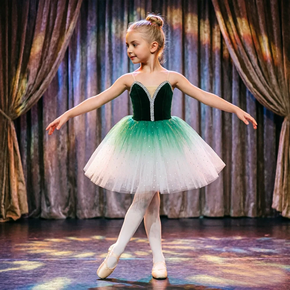Romantic Professional Ballet Dress for Girls & Women Gradient Green Tulle Skirt Stage Performance Costume for Swan Lake
Romantic Professional Ballet Dress for Girls & Women Gradient Green Tulle Skirt Stage Performance Costume for Swan Lake