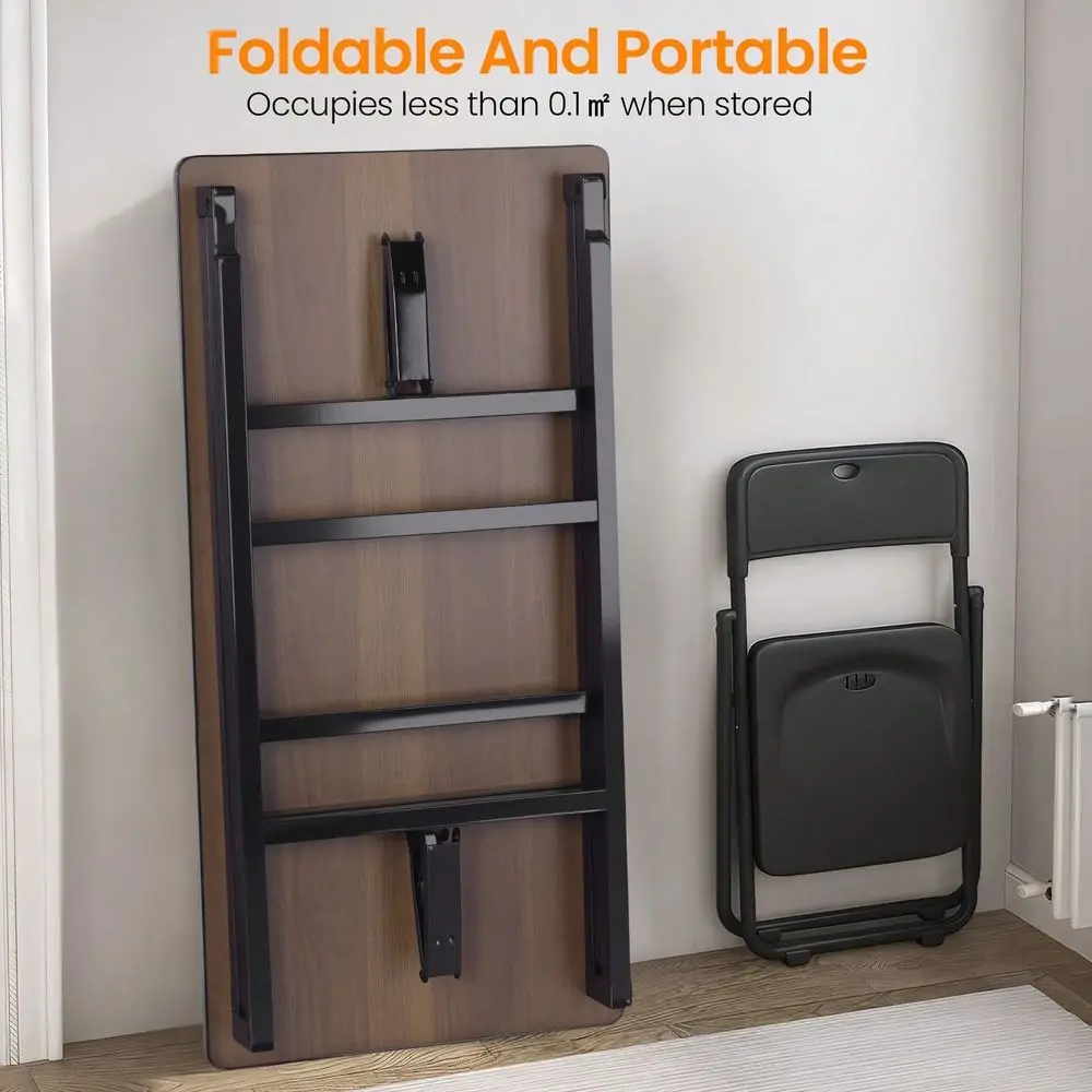 ReadyToUse Folding Table, SpaceSaving Portable Study Table, NoAssembly Instant Table, Thickened Steel Frame For Stability Durab
ReadyToUse Folding Table, SpaceSaving Portable Study Table, NoAssembly Instant Table, Thickened Steel Frame For Stability Durab