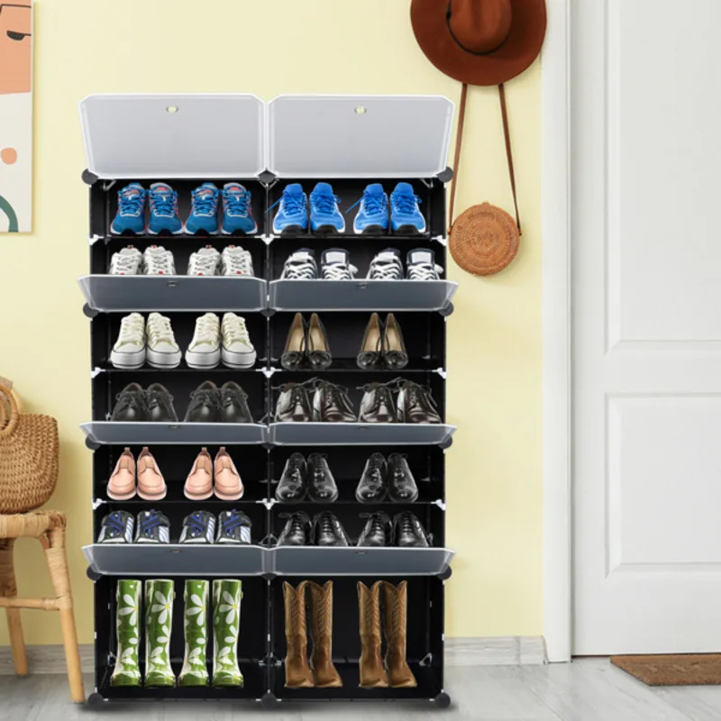 2 Rows 7 Layers 14 Compartments Grid Size Shoe Rack Organizer Shelf Storage Cabinet Stand Expandable For Heels Boots Slippers
2 Rows 7 Layers 14 Compartments Grid Size Shoe Rack Organizer Shelf Storage Cabinet Stand Expandable For Heels Boots Slippers
