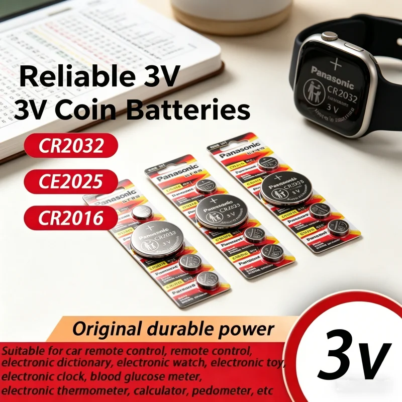 Panasonic CR2032 CE2025 CR2016 3V Alkaline Batteries For Calculator Toy Watch
Panasonic CR2032 CE2025 CR2016 3V Alkaline Batteries For Calculator Toy Watch