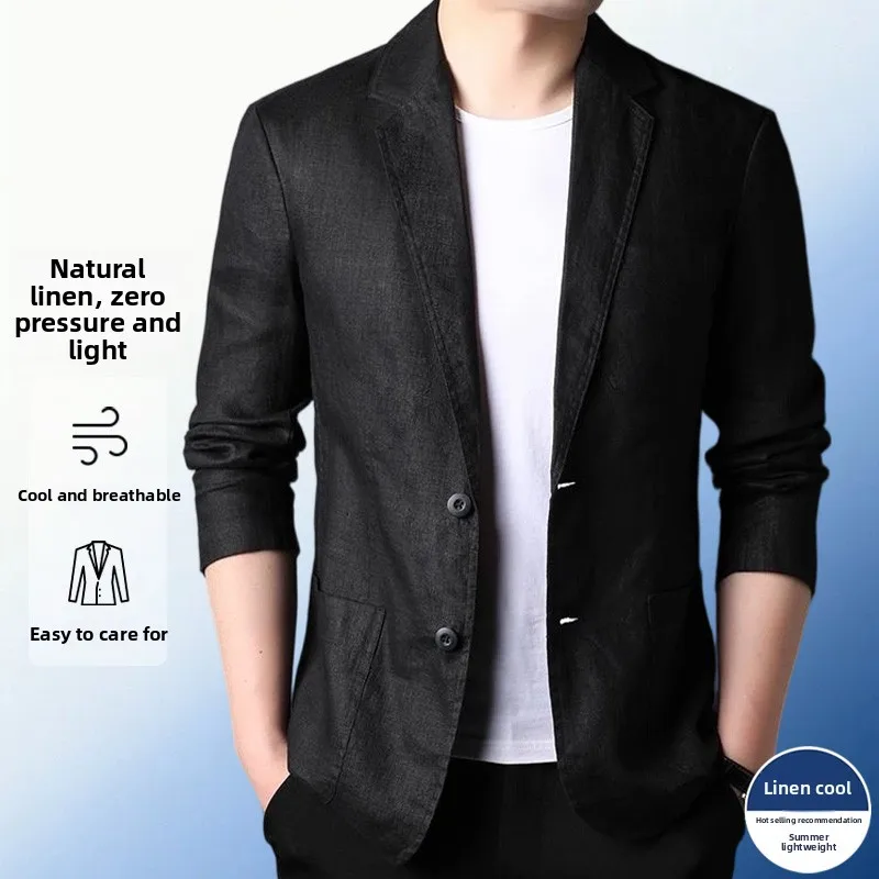 Linen Sun Protection Jacket Blazer Men's Fashionable Outdoor Travel Wedding Versatile Casual Lightweight Cool Breathable Blazer
Linen Sun Protection Jacket Blazer Men's Fashionable Outdoor Travel Wedding Versatile Casual Lightweight Cool Breathable Blazer