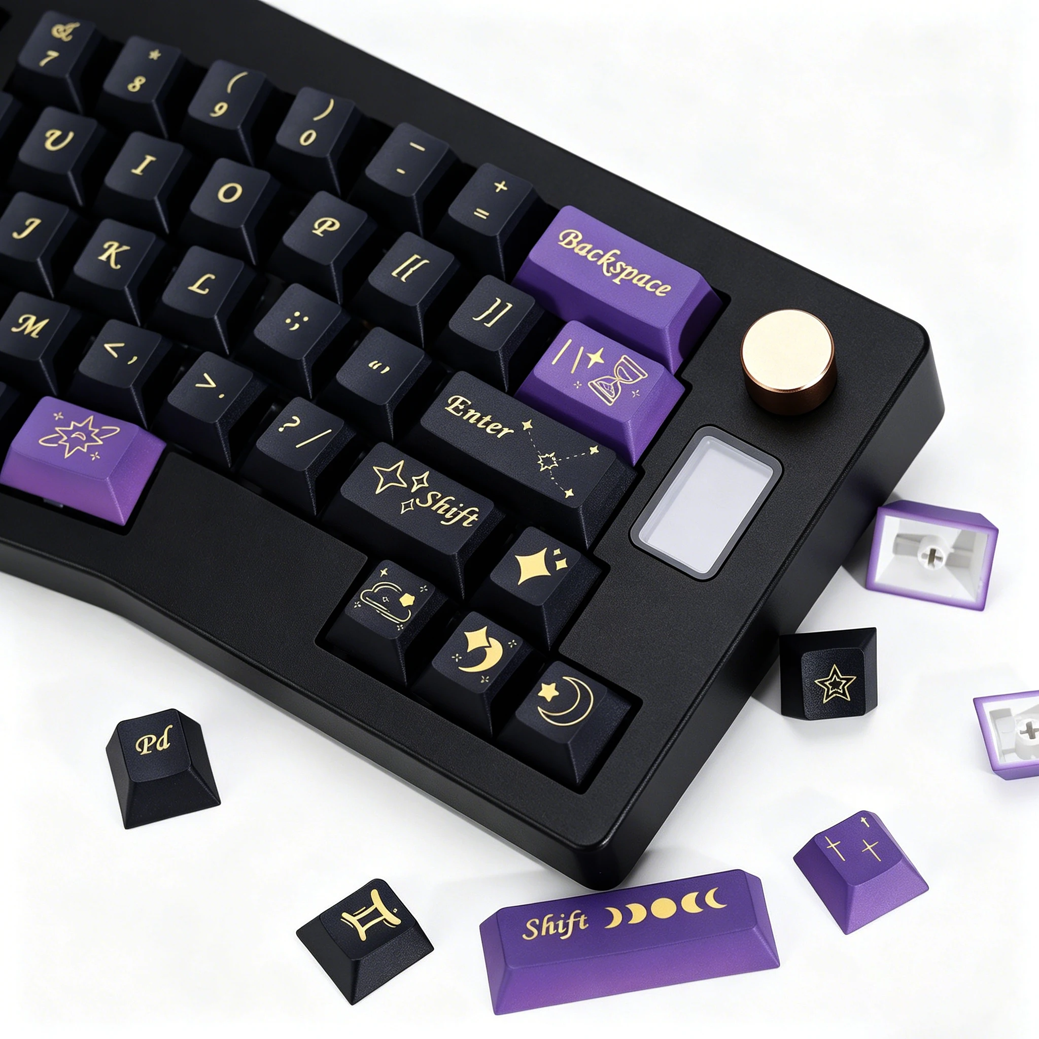 KBDiy Stardust Prelude Keycaps Retro Cherry Profile Alice PBT Keycap Custom For MX Magnetic Switches Gaming Mechanical Keyboard
KBDiy Stardust Prelude Keycaps Retro Cherry Profile Alice PBT Keycap Custom For MX Magnetic Switches Gaming Mechanical Keyboard