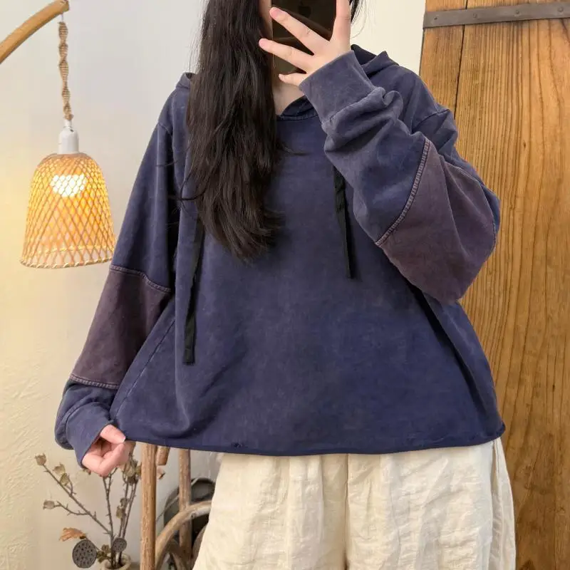 New Arrival 2025 Spring Autumn Arts Style Women Long Sleeve Loose Hooded Pullovers Vintage Patchwork Design Cotton Hoodies TH66
New Arrival 2025 Spring Autumn Arts Style Women Long Sleeve Loose Hooded Pullovers Vintage Patchwork Design Cotton Hoodies TH66