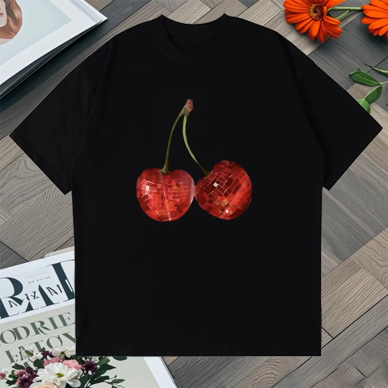 Hot Trend Cherry Fun Printed Short Sleeved Classic T-shirt Casual Oversized Men Women O-Neck 100% Cotton Top Unisex Tee shirts
Hot Trend Cherry Fun Printed Short Sleeved Classic T-shirt Casual Oversized Men Women O-Neck 100% Cotton Top Unisex Tee shirts