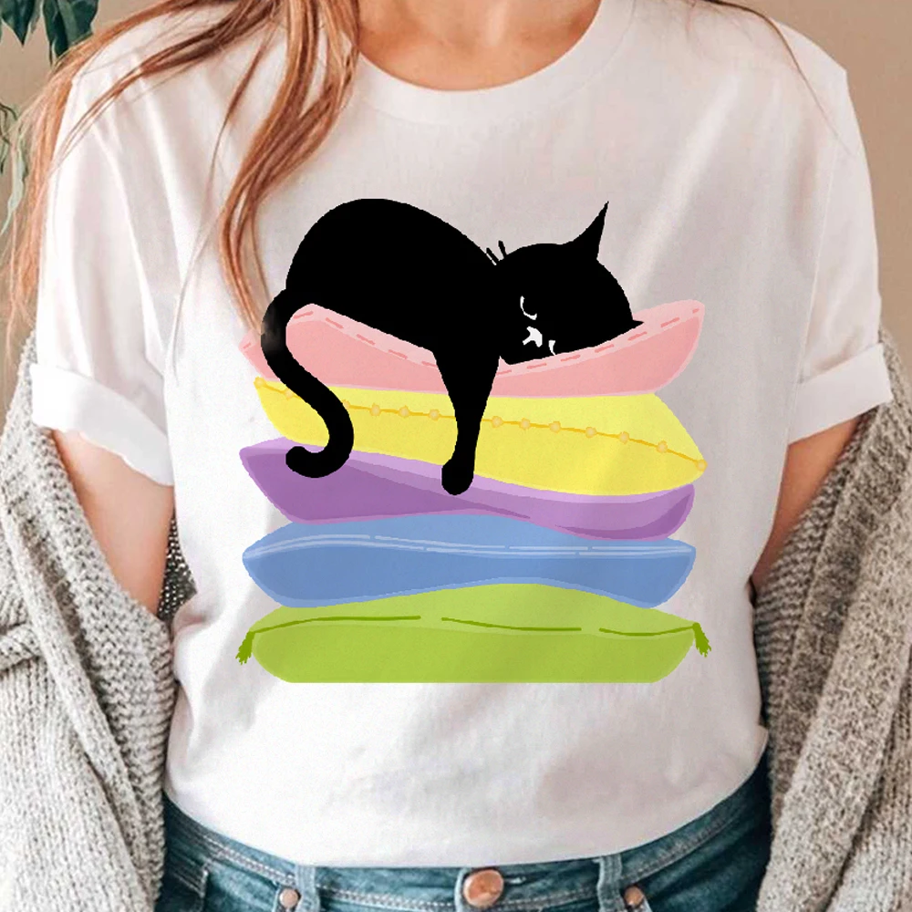 Y2K Women‘s Clothes Cotton Casual T-Shirt Crew Neck Graphic Tees Street Wear Colorful Cute Cartoon Cat Lying On The Mat
Y2K Women‘s Clothes Cotton Casual T-Shirt Crew Neck Graphic Tees Street Wear Colorful Cute Cartoon Cat Lying On The Mat