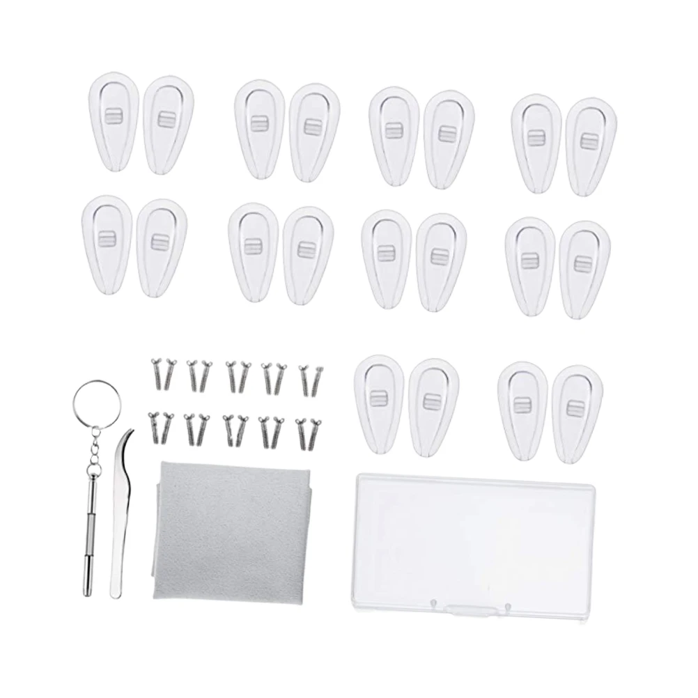 1 set 15Mm Silicone Glasses Nose Pads Replacement Kit Hygienic Comfortable Easy Install Eyewear Accessories Repair Tool
1 set 15Mm Silicone Glasses Nose Pads Replacement Kit Hygienic Comfortable Easy Install Eyewear Accessories Repair Tool