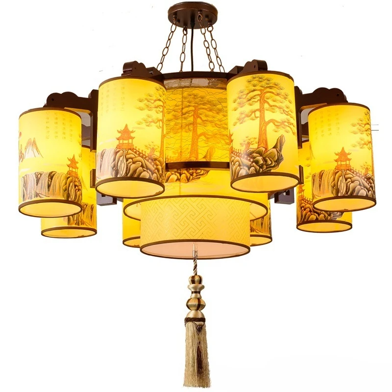 Chinese solid wood chandelier restaurant hotel box agritainment hot pot restaurant banquet hall corridor
Chinese solid wood chandelier restaurant hotel box agritainment hot pot restaurant banquet hall corridor