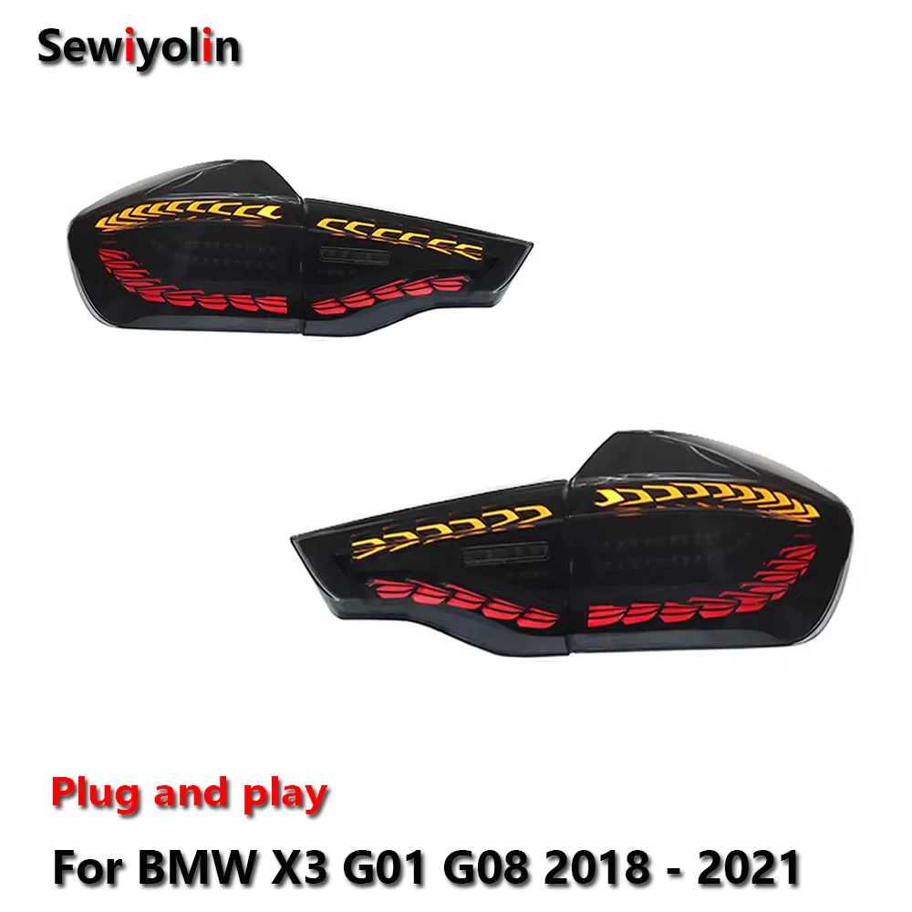 Car Accessories LED Tail Lights For BMW X3 G08 G01 2018-2021 Lamp Dragon Scale DRL Auto Fog Rear Trailer lamps Turning Signa
Car Accessories LED Tail Lights For BMW X3 G08 G01 2018-2021 Lamp Dragon Scale DRL Auto Fog Rear Trailer lamps Turning Signa