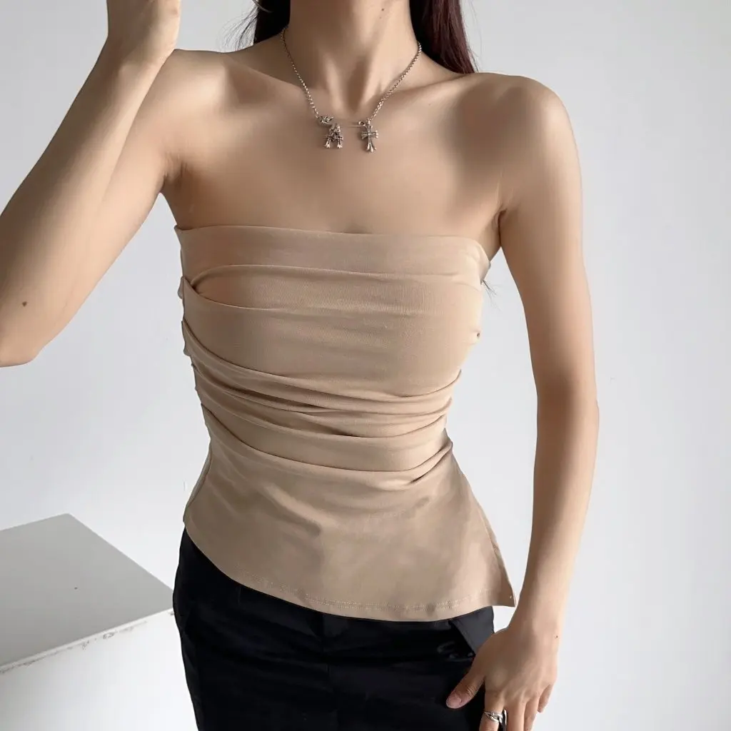 Pure Wish Women's One-Shoulder Tube Top Slim-Fit Pleated Irregular Split Vest Sexy Hot Summer Fashion for Young Girls
Pure Wish Women's One-Shoulder Tube Top Slim-Fit Pleated Irregular Split Vest Sexy Hot Summer Fashion for Young Girls