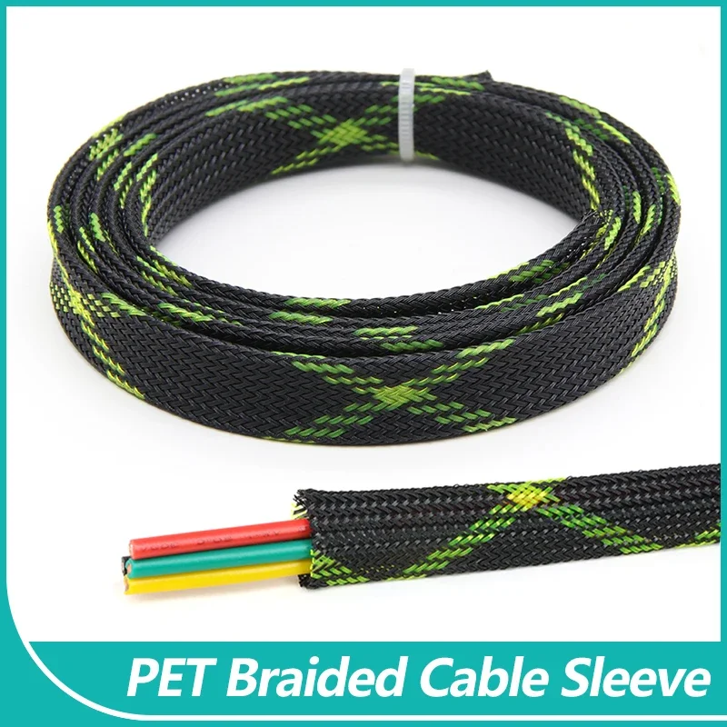 Black UV Yellow PET Braided Cable Sleeve 2/4/6/8/10/12/16mm Expandable High Density Insulated Line Protection Wire Wrap Sheath
Black UV Yellow PET Braided Cable Sleeve 2/4/6/8/10/12/16mm Expandable High Density Insulated Line Protection Wire Wrap Sheath