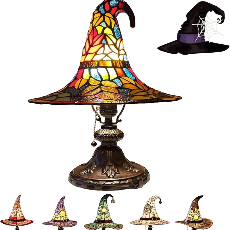 Stained Glass Witch Hat Lamp USB Powered Creative Table Lamp Night Light for Living Room Home Bedroom Decoration Halloween
Stained Glass Witch Hat Lamp USB Powered Creative Table Lamp Night Light for Living Room Home Bedroom Decoration Halloween