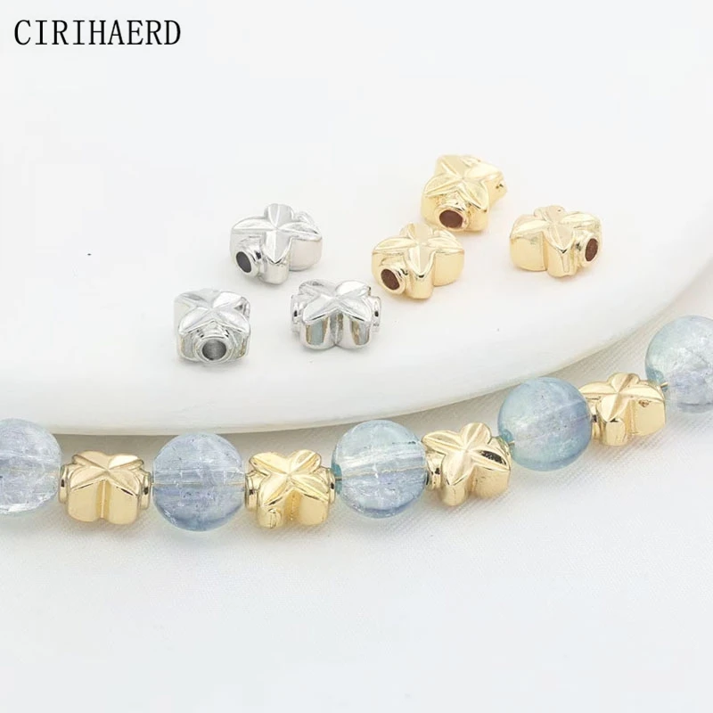 5Pcs Separating Bead 14K Gold Plated Brass Beaded Necklace Spacer Flower Beads For Fashion Jewelry Bracelet Making Accessories
5Pcs Separating Bead 14K Gold Plated Brass Beaded Necklace Spacer Flower Beads For Fashion Jewelry Bracelet Making Accessories