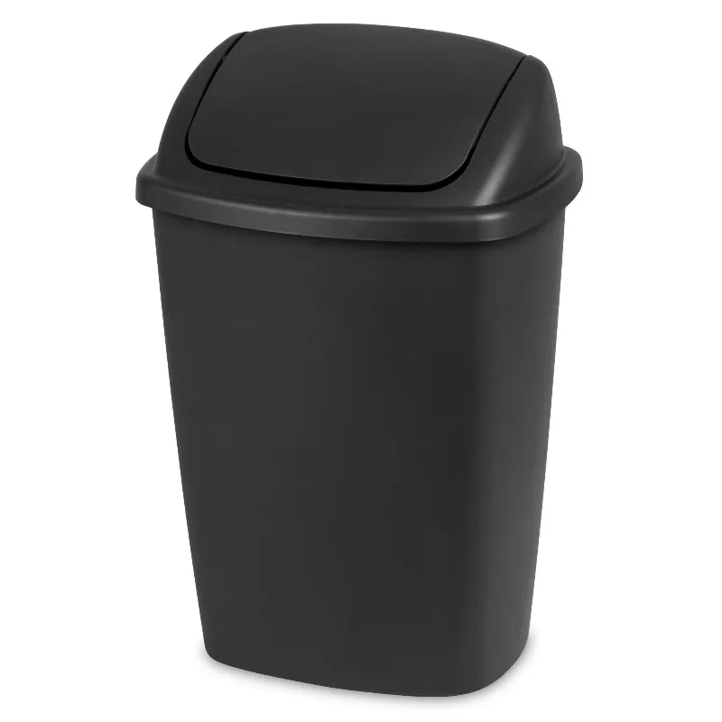 Kitchen Trash Can, 7.5 Gallon Plastic Garbage Bin with Swing Top Lid, Black
Kitchen Trash Can, 7.5 Gallon Plastic Garbage Bin with Swing Top Lid, Black