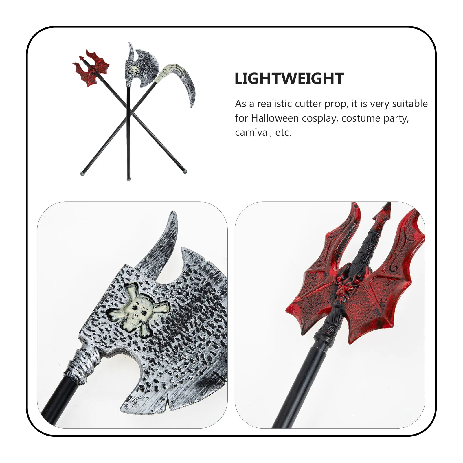 3Pcs Realistic Halloween Simulated Plastic Props for Kids Role Play Stage Performance Festival Cosplay Party Supplies
3Pcs Realistic Halloween Simulated Plastic Props for Kids Role Play Stage Performance Festival Cosplay Party Supplies