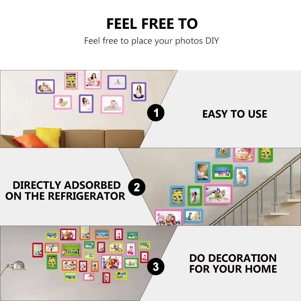 6 Pcs Photo Frame Stickers Decor Flexible Magnetic Picture Creative Photograph Child Refrigerator Holder
6 Pcs Photo Frame Stickers Decor Flexible Magnetic Picture Creative Photograph Child Refrigerator Holder