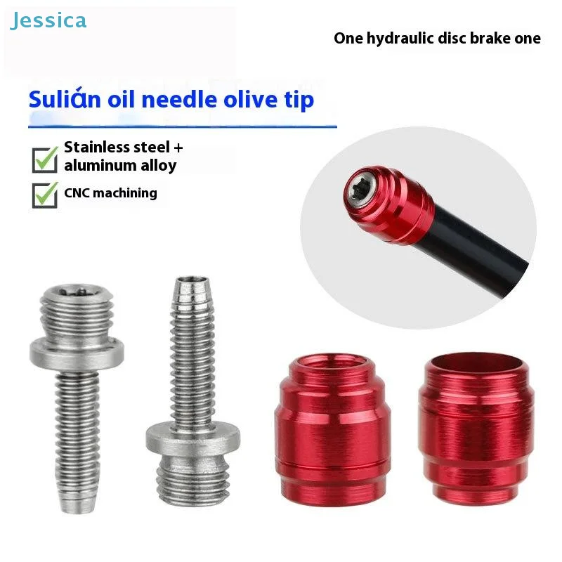 〔Jessica〕CNC Machined Brake Olive & Needle Set - Stainless Steel & Aluminum Alloy Fittings for Hydraulic Disc Brakes
〔Jessica〕CNC Machined Brake Olive & Needle Set - Stainless Steel & Aluminum Alloy Fittings for Hydraulic Disc Brakes