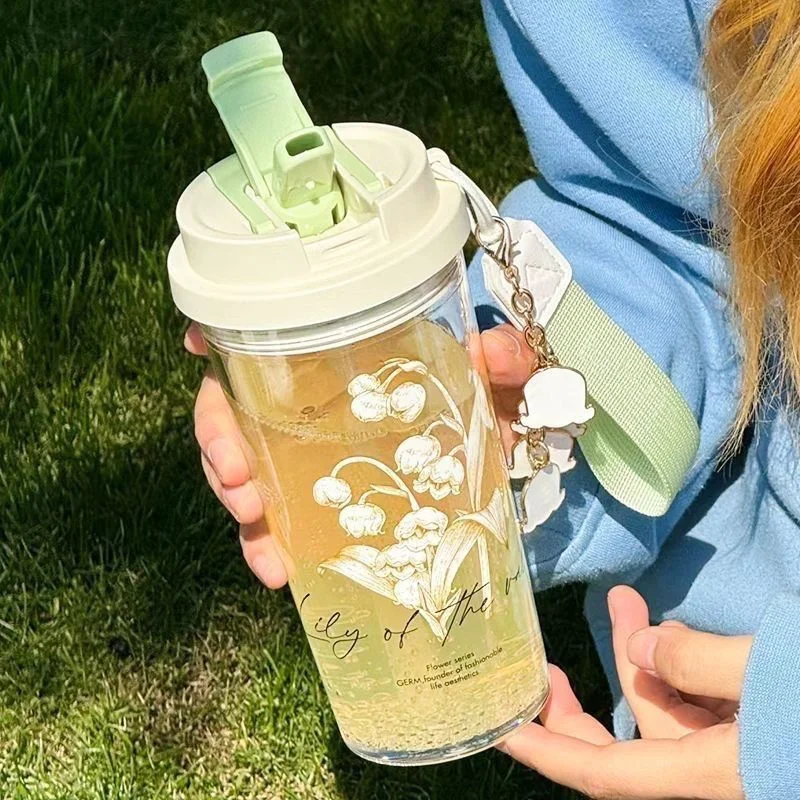 Transparent Plastic Straw Water Bottle Summer Double Drinking Coffee Cups Car Large Capacity Shock-resistant Handle Water Cups
Transparent Plastic Straw Water Bottle Summer Double Drinking Coffee Cups Car Large Capacity Shock-resistant Handle Water Cups