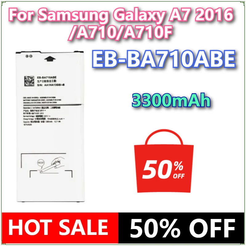 Brand New EB-BA710ABE 3300mAh Mobile Phone Battery For Samsung Galaxy A7 2016/A710/A710F Mobile Phone Batteries
Brand New EB-BA710ABE 3300mAh Mobile Phone Battery For Samsung Galaxy A7 2016/A710/A710F Mobile Phone Batteries