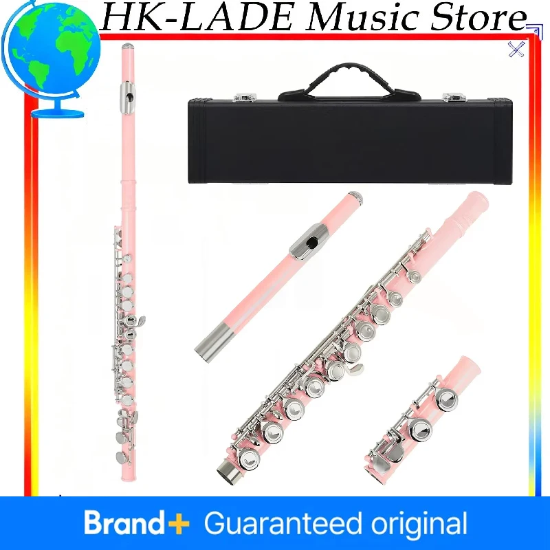 SLADE Pink Flute 16 Holes C Key Cupronickel Flute Western Concert Performance with Case Screwdriver Cleaning Cloth Parts
SLADE Pink Flute 16 Holes C Key Cupronickel Flute Western Concert Performance with Case Screwdriver Cleaning Cloth Parts