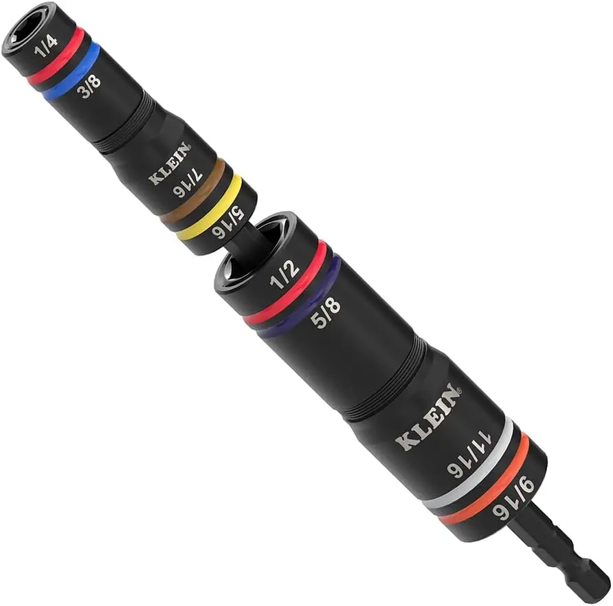 Impact Flip Socket Set, 8 Sizes in 2 Sockets, 4-in-1 Color Coded SAE Deep-Well Heavy-Duty, 1/4-Inch Drive, 6-1/2-Inch Shaft
Impact Flip Socket Set, 8 Sizes in 2 Sockets, 4-in-1 Color Coded SAE Deep-Well Heavy-Duty, 1/4-Inch Drive, 6-1/2-Inch Shaft