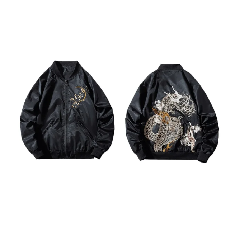 Spring Winter Bomber Jacket Men Thick Padded Dragon Embroidery Pilot Cotton Warm Hip Hop Coat Sukajan Baseball Jackets
Spring Winter Bomber Jacket Men Thick Padded Dragon Embroidery Pilot Cotton Warm Hip Hop Coat Sukajan Baseball Jackets