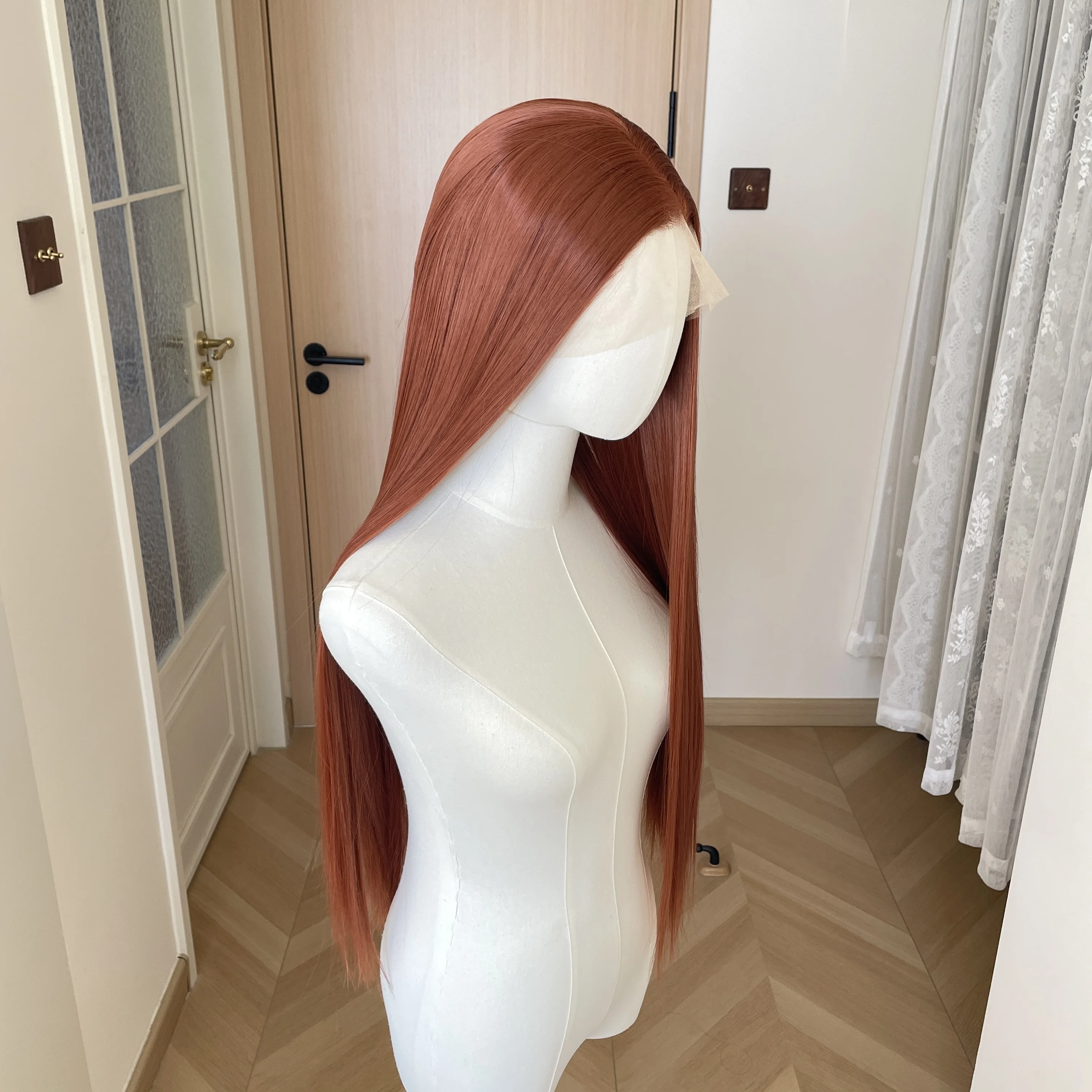 Copper Brown Long Sliky Straight Wigs for Women 13x4 Lace Front Synthetic Wigs Glueless Cosplay Free Part Heat Resistant Fashion
Copper Brown Long Sliky Straight Wigs for Women 13x4 Lace Front Synthetic Wigs Glueless Cosplay Free Part Heat Resistant Fashion